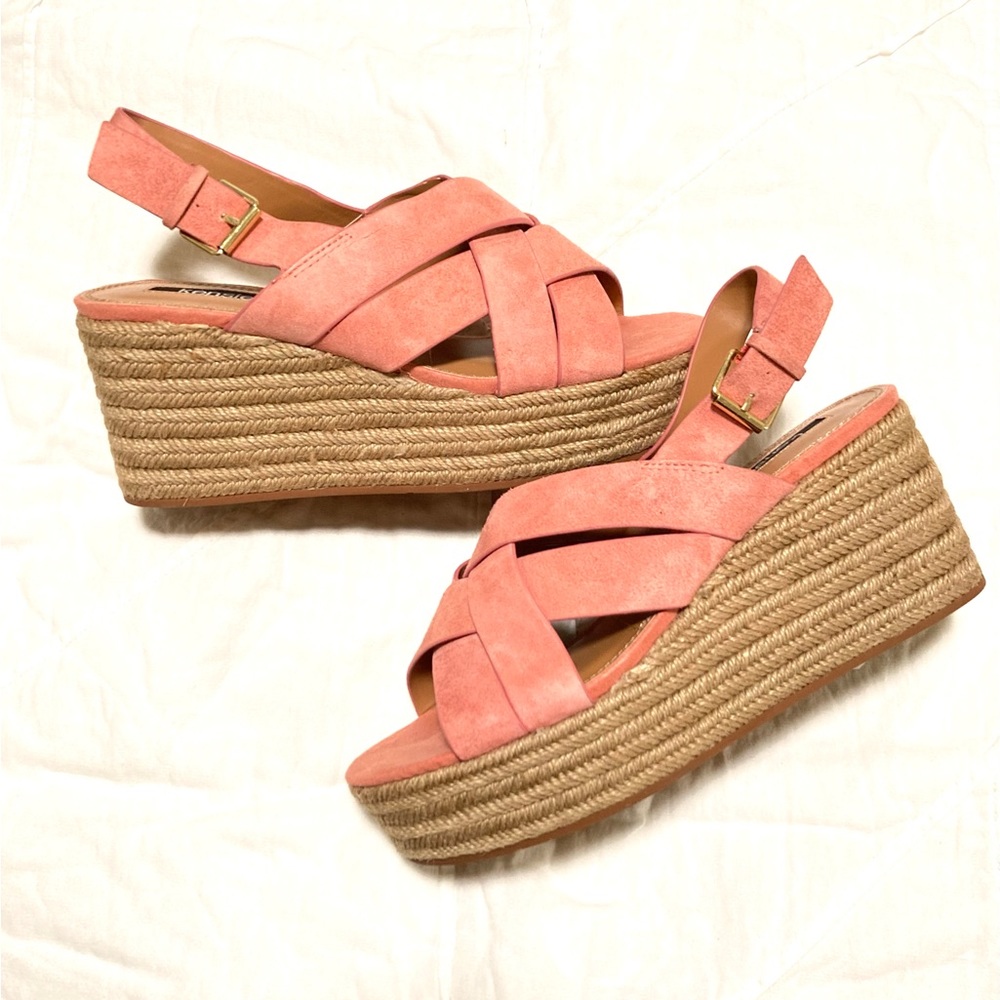 Kensie Platform Wedge Espadrille Sandals Facoma NWOT
